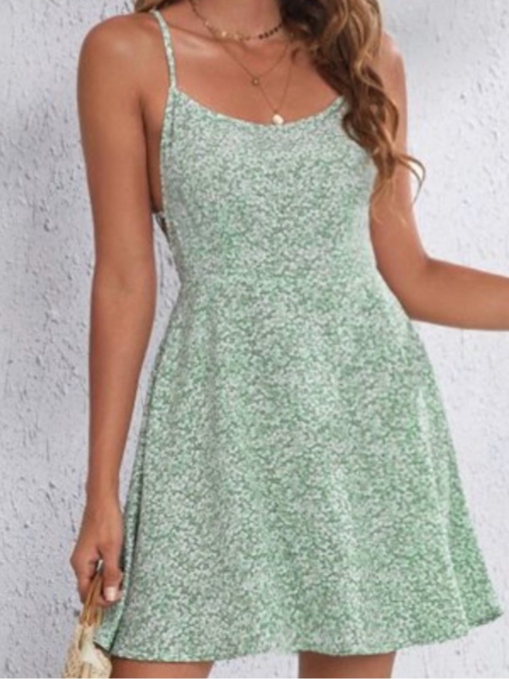 Floral Green Dress